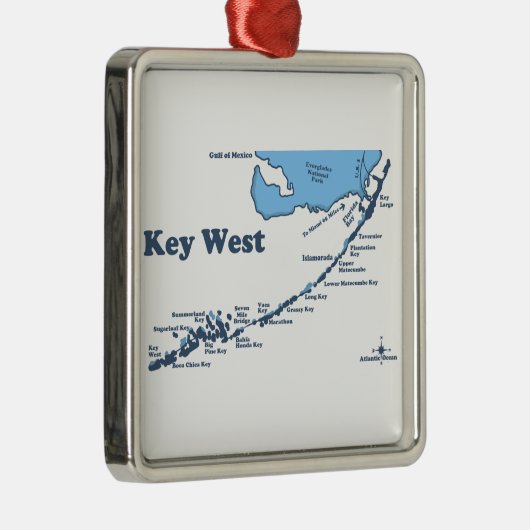 Key West. Metalen Ornament (Rechts)