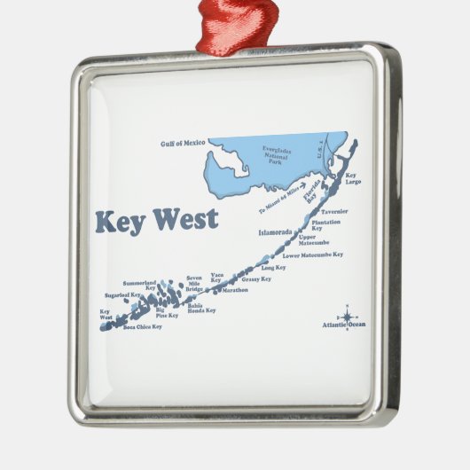 Key West. Metalen Ornament (Links)