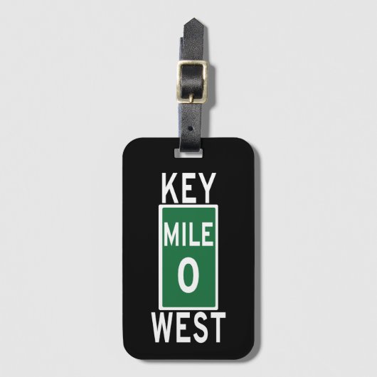 Key West Mile 0 Bagagelabel (Voorkant (verticaal))