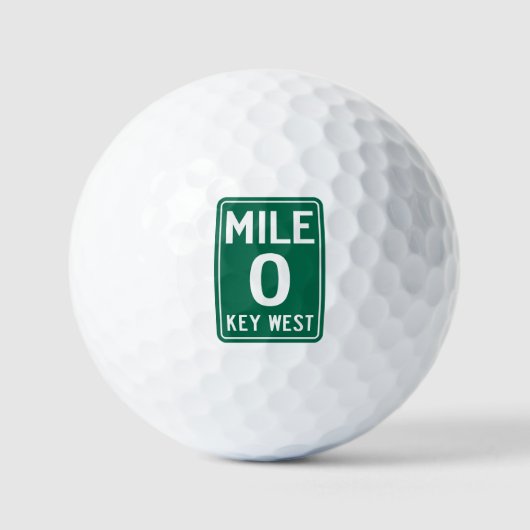 Key West Mile 0, Florida USA Golfballen (Voorkant)