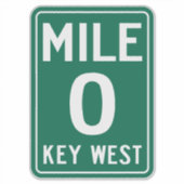 Key West Mile 0, Florida USA Sticker (Voorkant)