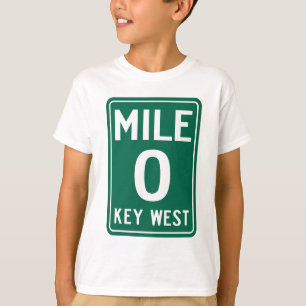 Key West Mile 0, Florida USA T-shirt