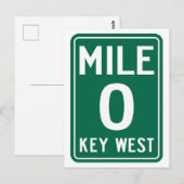 Key West Mile 0, Florida VS Briefkaart (Voorkant / Achterkant)