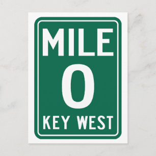 Key West Mile 0, Florida VS Briefkaart