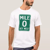 Key West Mile 0, Florida VS T-shirt (Voorkant)