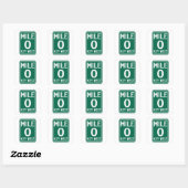 Key West Mile 0, Florida VS Vierkante Sticker (Vel)