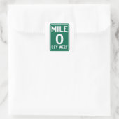 Key West Mile 0, Florida VS Vierkante Sticker (Tas)