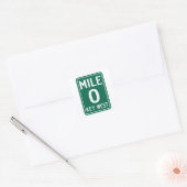 Key West Mile 0, Florida VS Vierkante Sticker (Envelop)