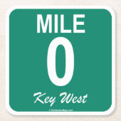 Key West Mile Marker 0 Kartonnen Onderzetters (Voorkant)