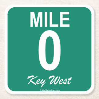 Key West Mile Marker 0 Kartonnen Onderzetters
