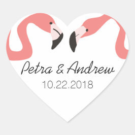 Key West Modern Whimsy Wedding Hart Sticker