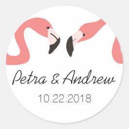 Key West Modern Whimsy Wedding Ronde Sticker
