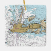 Key West Nautical Chart Keramisch Ornament (Voorkant)