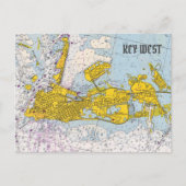 Key West Nautical Chart Map Briefkaart (Voorkant)