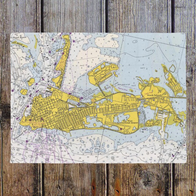 Key West Nautical Chart Map Deurmat (Creator heeft geüpload)