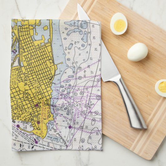 Key West Nautical Chart Map Theedoek (Quarter Fold)