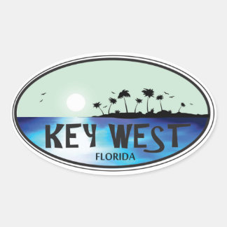 Key West Ovale Sticker