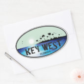 Key West Ovale Sticker (Envelop)