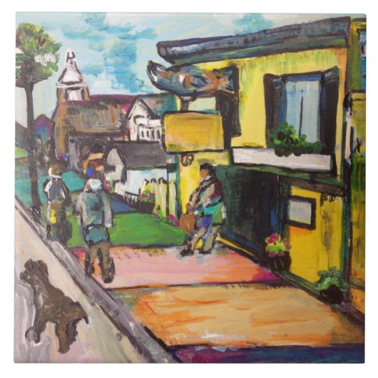 Key West Painting #1 Tegeltje (Voorkant)