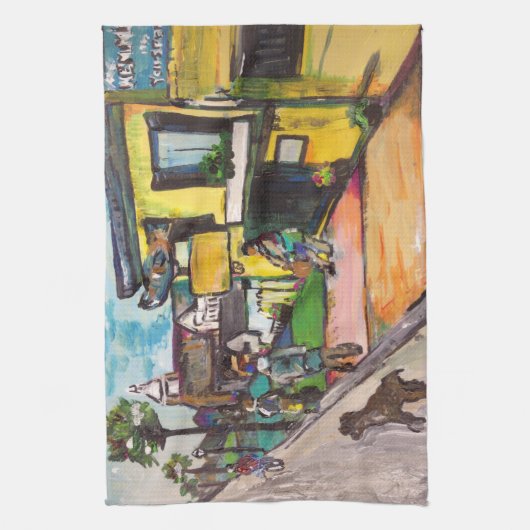 Key West Painting Theedoek (Verticaal)