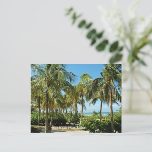 Key West Palm Trees Briefkaart (Staand voorkant)