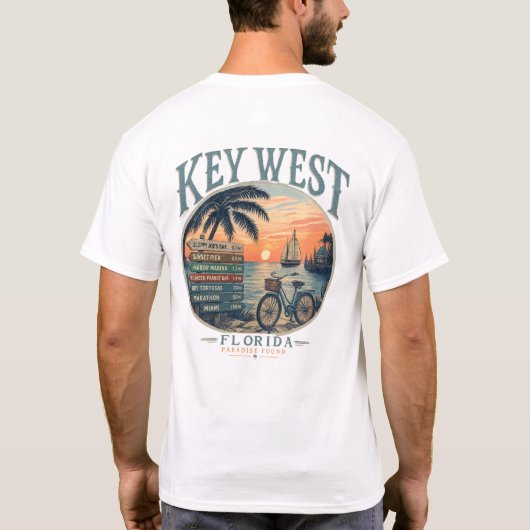 Key West Paradijs Gevonden T-shirt (Achterkant)