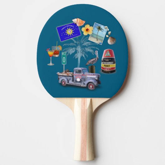 Key West Ping Pong Paddle Tafeltennisbatje (Voorkant)