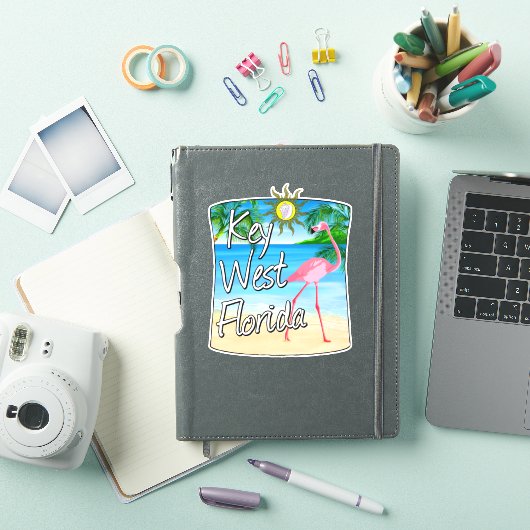Key West Pink Flamingo Florida Keys Sticker (iPad Cover)