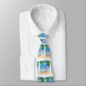 Key West Pink Flamingo Florida Keys Stropdas (Gebonden)