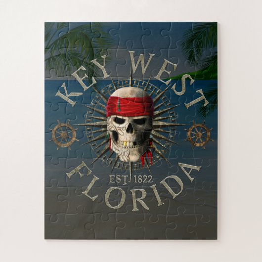 Key West Piraat Schedel Legpuzzel (Verticaal)