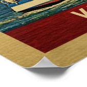 Key West Poster Sailboot Vintage Travel Florida (Hoek)