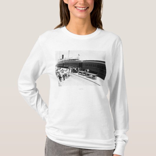Key West Railroad Station laadschip vanuit Cuba T-shirt (Voorkant)