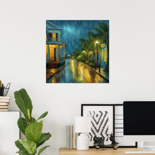 Key West Regen - 2 - Poster (Thuiskantoor)