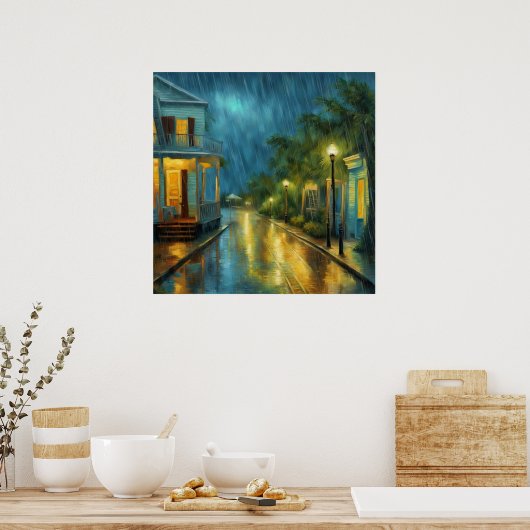 Key West Regen - 2 - Poster (Keuken)