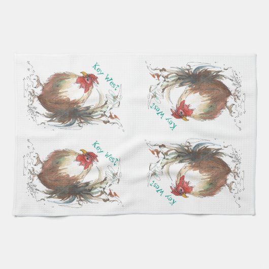 Key West Rooster Dish Towel Theedoek (Horizontaal)