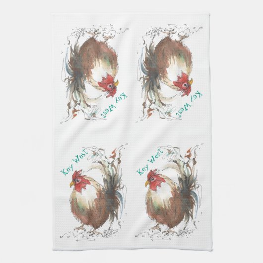 Key West Rooster Dish Towel Theedoek (Verticaal)