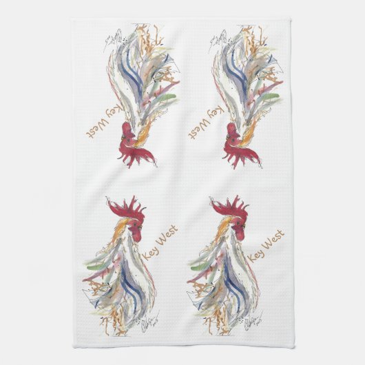 Key West Rooster Junior Dish Cloth Theedoek (Verticaal)