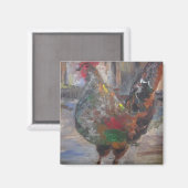 Key West Rooster Schilderen op een magneet (Voorkant / Achterkant)