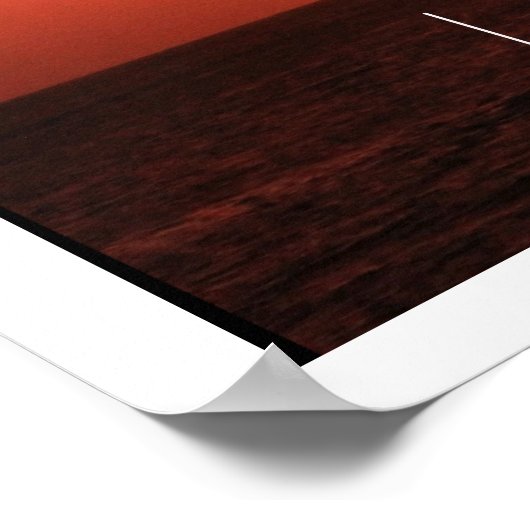 Key West, Sailboat Silhouette bij Sunset Poster (Hoek)