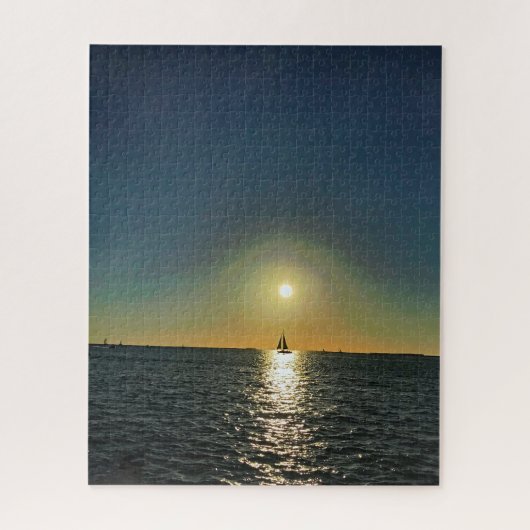 Key West Sailboat zonsondergang Legpuzzel (Verticaal)
