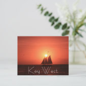 Key West, Sailboot op Sunset Briefkaart (Staand voorkant)