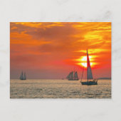 Key West Sailships op Sunset Briefkaart (Voorkant)