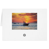 Key West Sailships Sunset Happy Birthday (Achterkant Horizontaal)