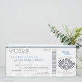 Key West Save the Date Boarding Pass (Staand voorkant)