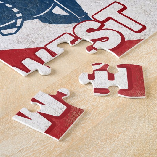 Key West Scuba Diver - Blue Retro Legpuzzel (Zijkant)