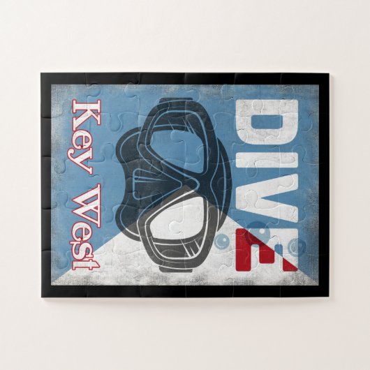 Key West  Scuba-duikmasker Legpuzzel (Horizontaal)