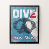 Key West  Scuba-duikmasker Legpuzzel (Verticaal)