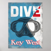 Key West  Scuba-duikmasker Poster (Voorkant)