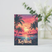 Key West Serenity: Tropische zonsondergang Briefkaart (Staand voorkant)