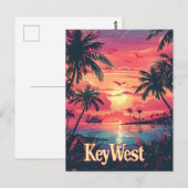 Key West Serenity: Tropische zonsondergang Briefkaart (Voorkant / Achterkant)